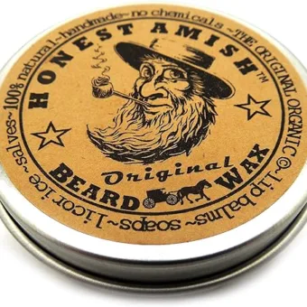 Honest Amish Original Beard Wax - All Natural and Organic- 2 ounce