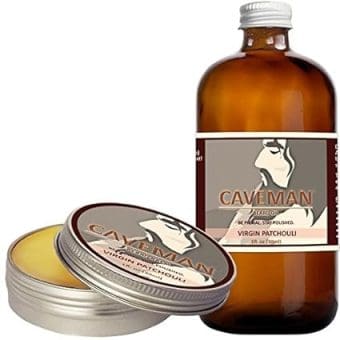 Caveman Virgin Patchouli Combo Beard Oil and Beard/Mustache Balm, Leave in Conditioner, 1oz Oil and Balm - Patchouli