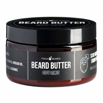 City Limit Beard Butter - Teakwood & Lavender Fragrance - Scented Mens Beard and Mustache Conditioner - Soothing Anti-Itch Moisturizer & Softener for Healthy Beard Growth