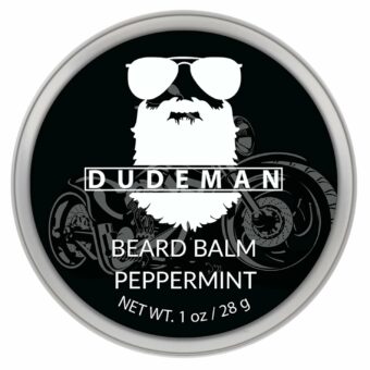 DUDEMAN Peppermint Beard Balm, Sandalwood, All natural beard balm, Conditioning beard balm, Leave in beard conditioner, Beard balm, Beard Softening conditioner