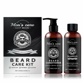 Beard Wash And Conditioner Set, Softens Facial Hair Beard Shampoo And Conditioner/Argan & Jojoba Oils, Remove Dirt & Reduce Itchy, Beard Conditioner For Men, Daily Care Beard Kit For Men 2 * 100ml