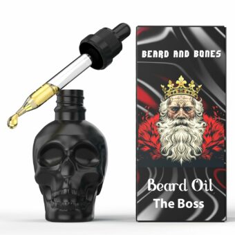 30ml Beard Oil for Men | Natural Carrier Oils of Jojobia, Avocado and Castor Oil | Black Skull & Scented Beard Oil | Choice of 6 Scents