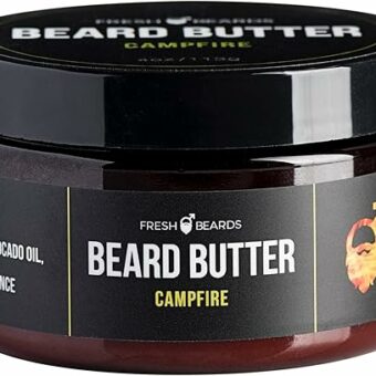 Campfire Beard Butter - Wood, Sweet Smoke, and Fire Fragrance - Scented Mens Beard and Mustache Conditioner - Soothing Anti-Itch Moisturizer and...